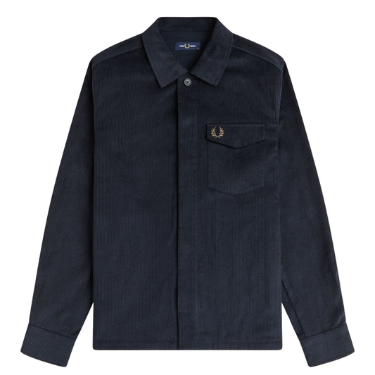 Fred Perry Corduroy Overshirt in Navy