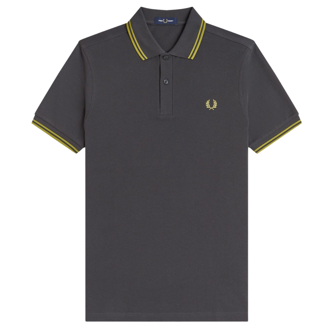 Fred Perry Twin Tipped Polo Shirt in Anchor Grey