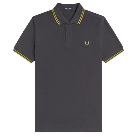 Fred Perry Twin Tipped Polo Shirt in Anchor Grey