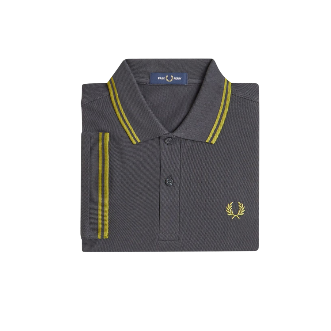 Fred Perry Twin Tipped Polo Shirt in Anchor Grey