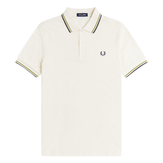Fred Perry Twin Tipped Polo Shirt in Ecru