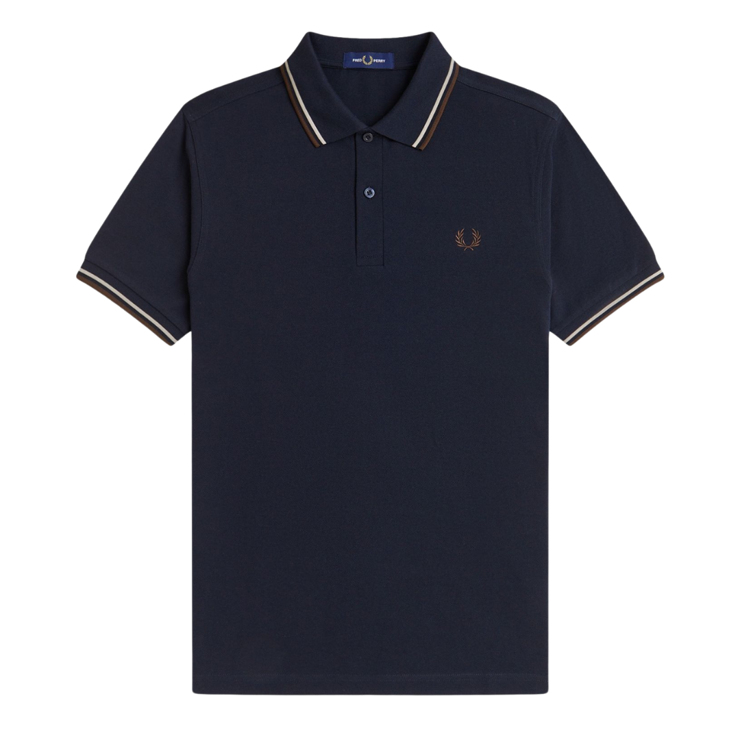 Fred Perry Twin Tipped Polo Shirt in Navy