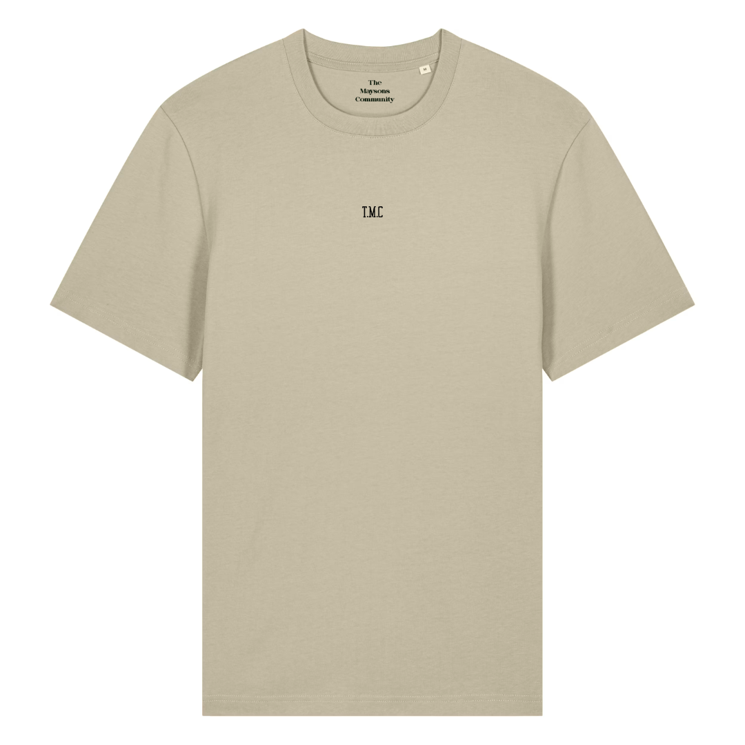 The Maysons Community Backprint Stamp Logo T-Shirt in Stone