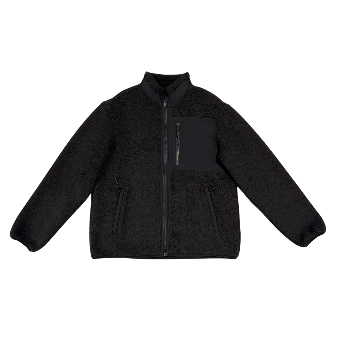 The Maysons Community Zip Up Fleece in Black