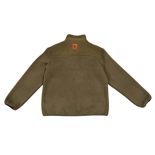 The Maysons Community Zip Up Fleece in Khaki