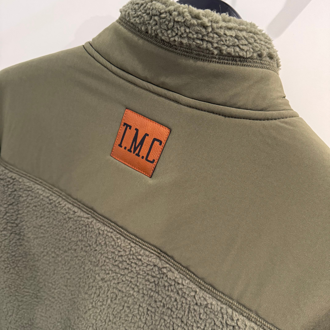 The Maysons Community Zip Up Fleece in Khaki