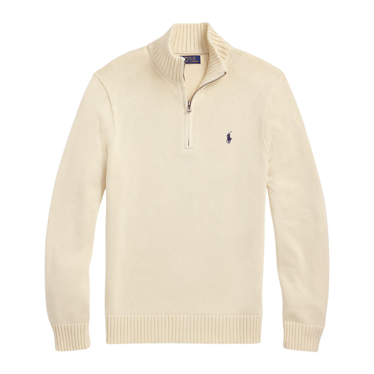 Ralph Lauren Knitted Quarter Zip in Andover Cream