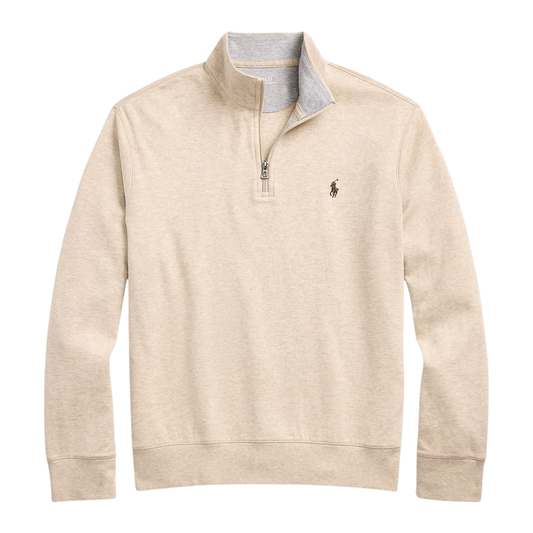 Ralph Lauren Quarter Zip Sweatshirt in Expedition Dune