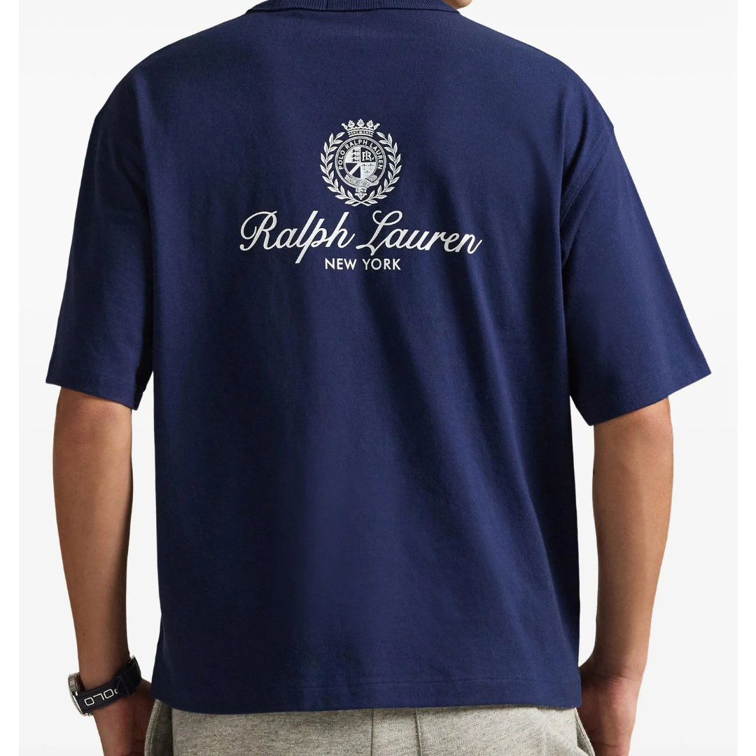 Ralph Lauren Crest Logo T-Shirt in Navy