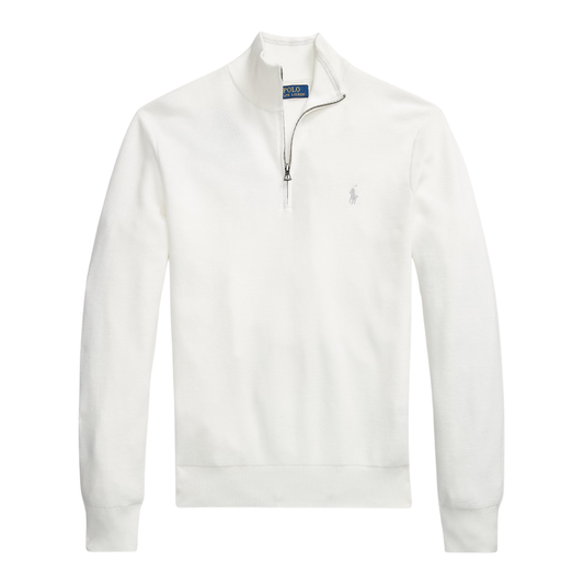 Ralph Lauren Quarter Zip Knitwear in Deckwash White