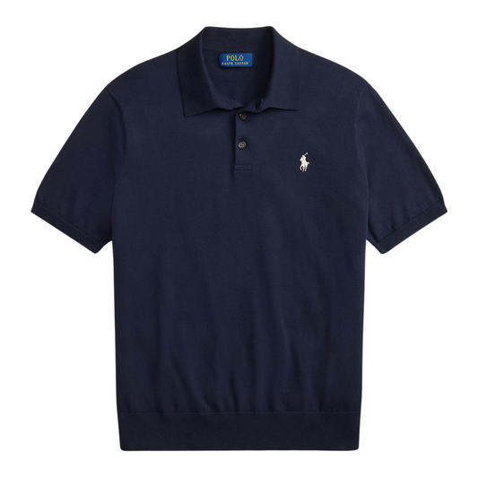 Ralph Lauren Knitted Polo Shirt in Navy