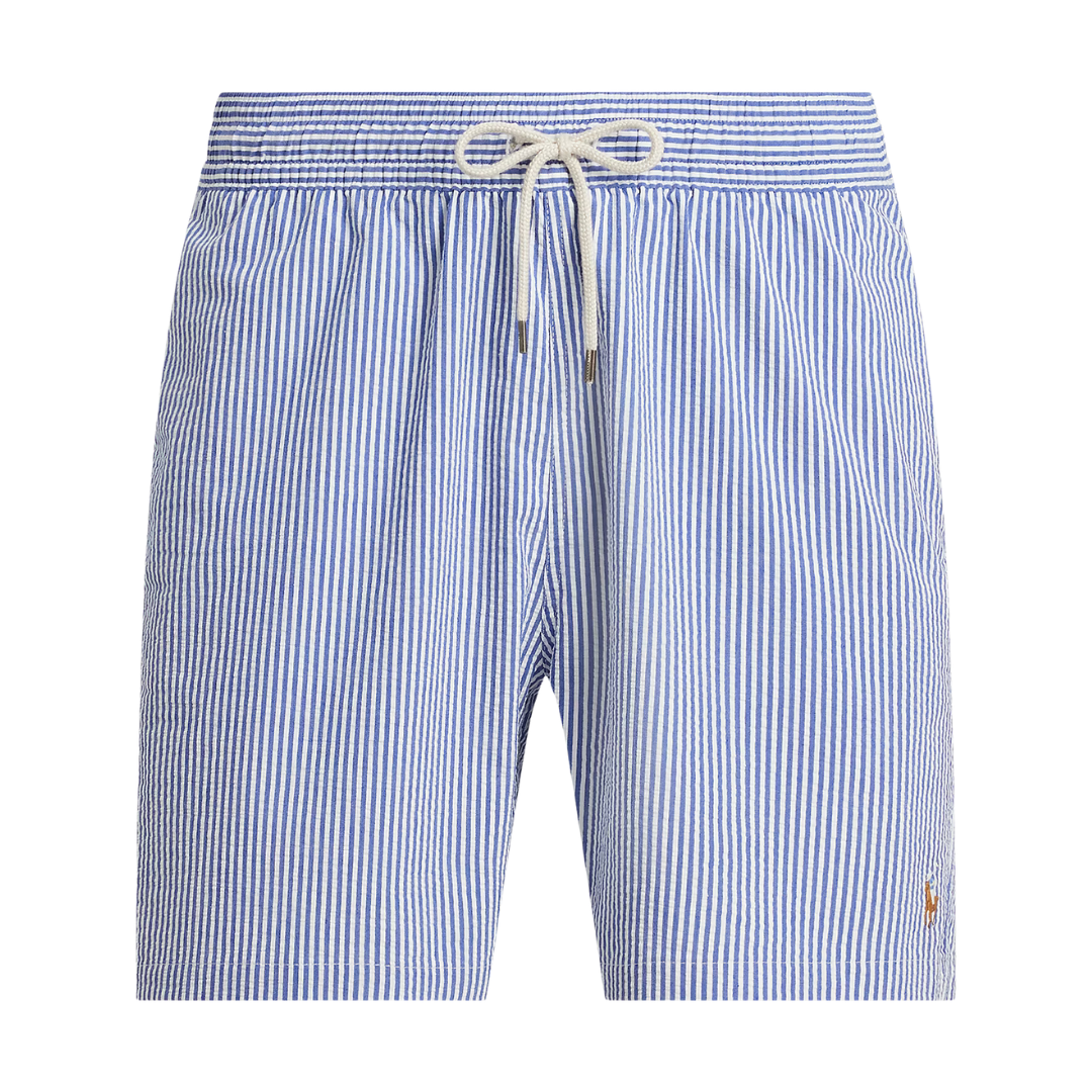 Ralph Lauren Traveller Stripe Swim Trunk in Cruise Royal
