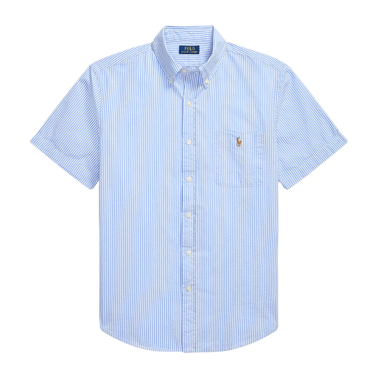 Ralph Lauren Seersucker Striped Shirt in Light Blue