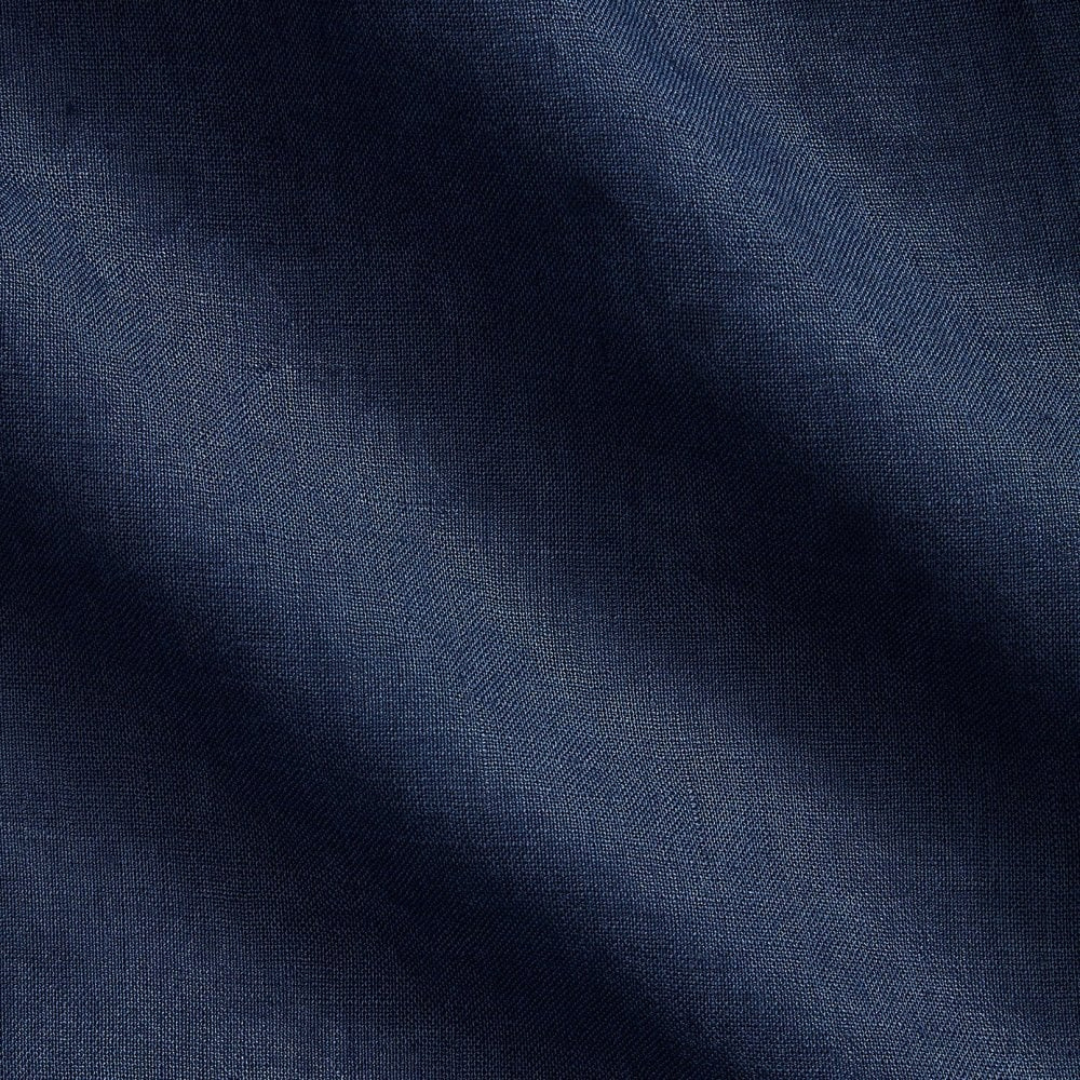 Chemise Ralph Lauren en lin à manches longues bleu marine