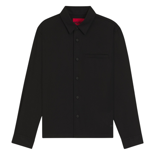 HUGO Enock Overshirt in Black
