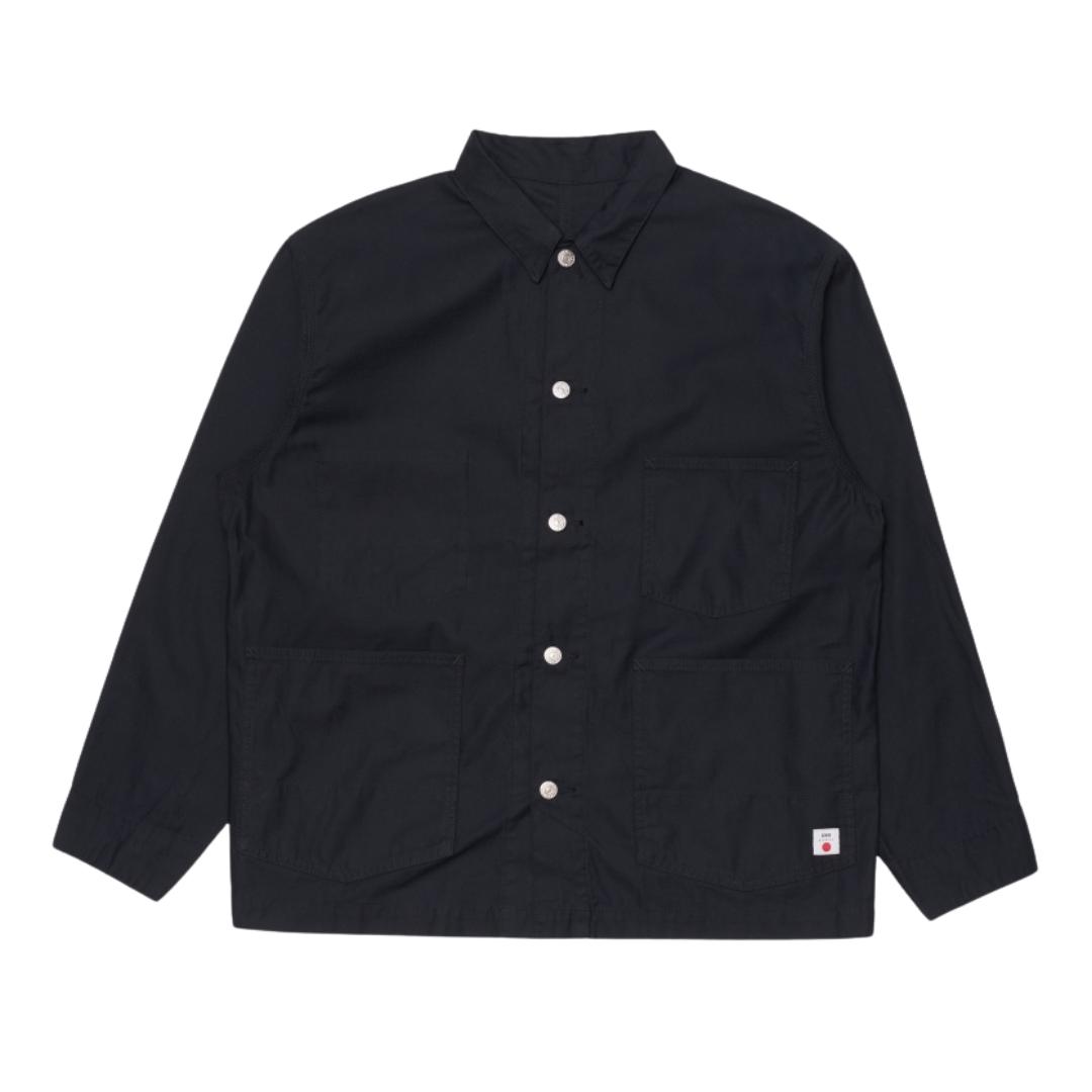 Edwin Coverall Overshirt in Black