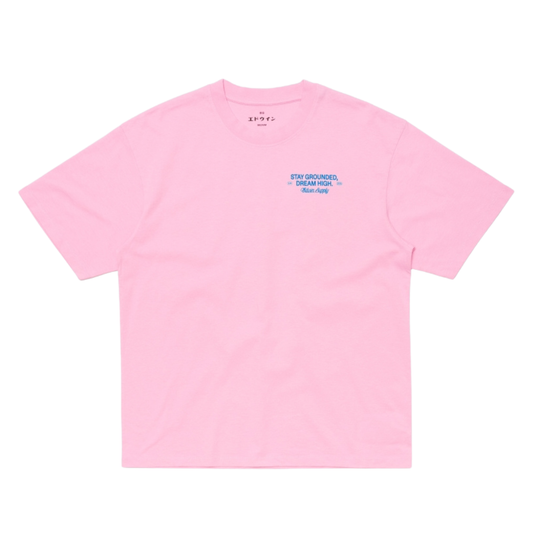 Edwin Laid-Back League T-Shirt Begonia Pink