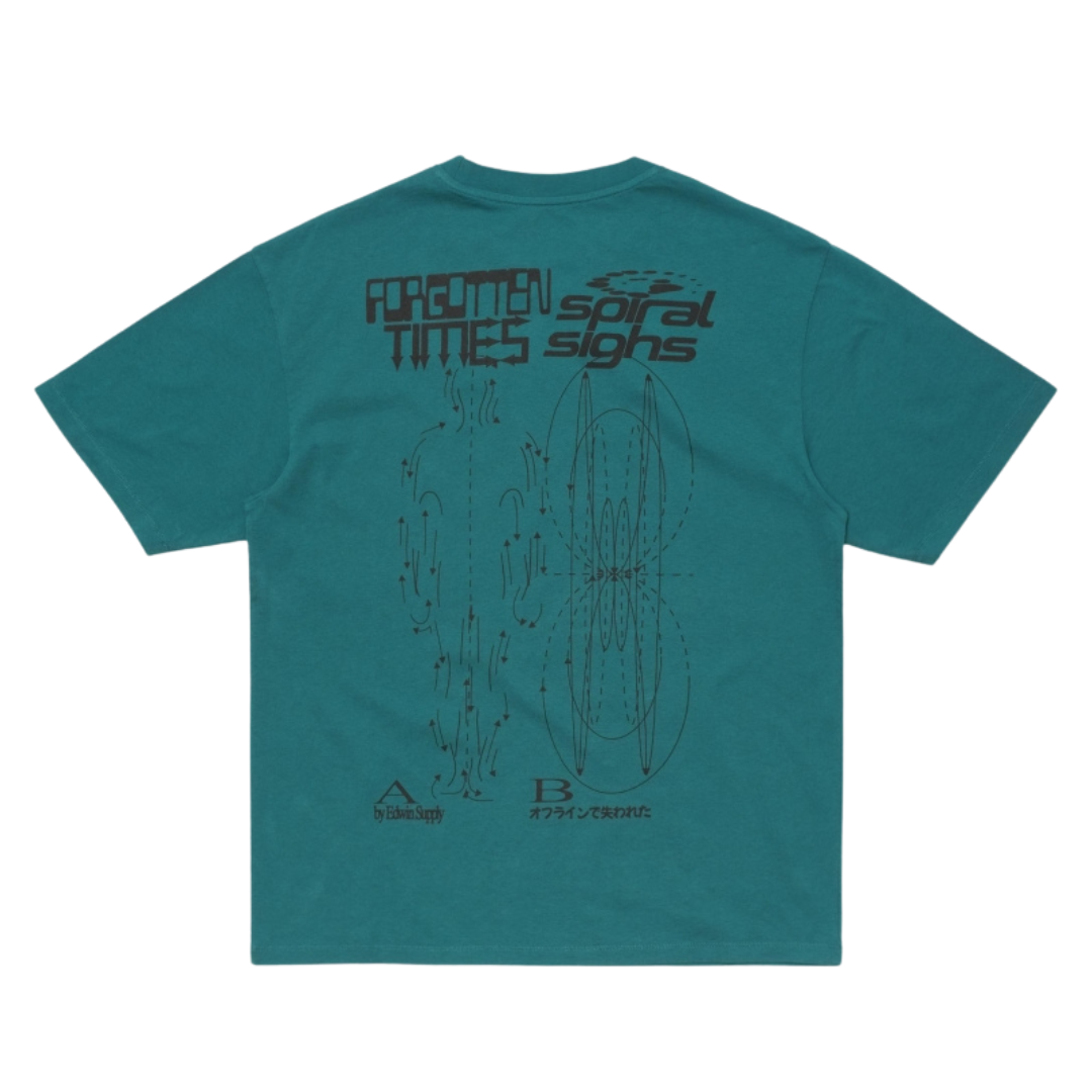 T-shirt Edwin Spiral Sighs vert méditerranée