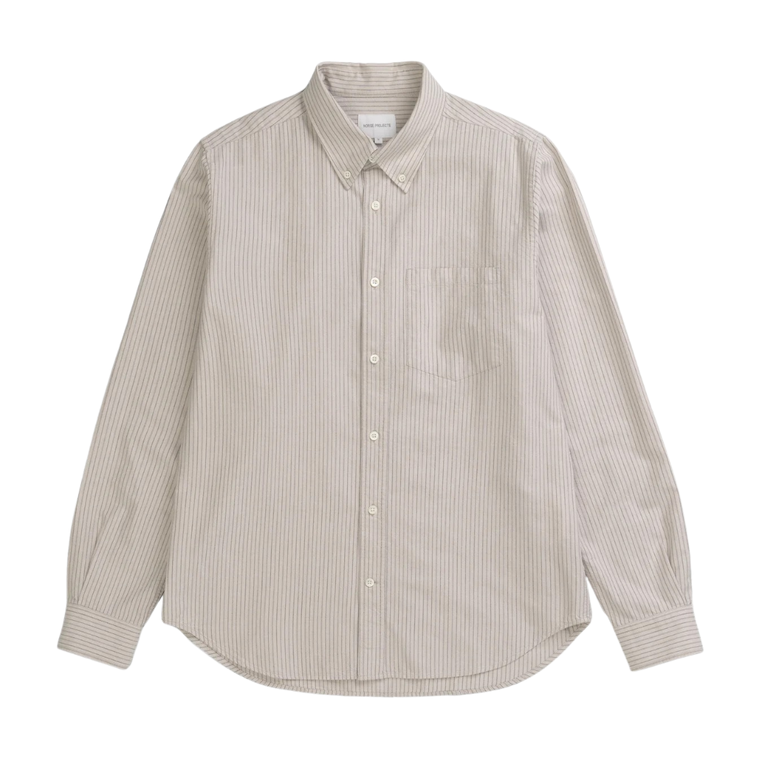 Chemise Oxford standard Norse Projects vert poussière foncée