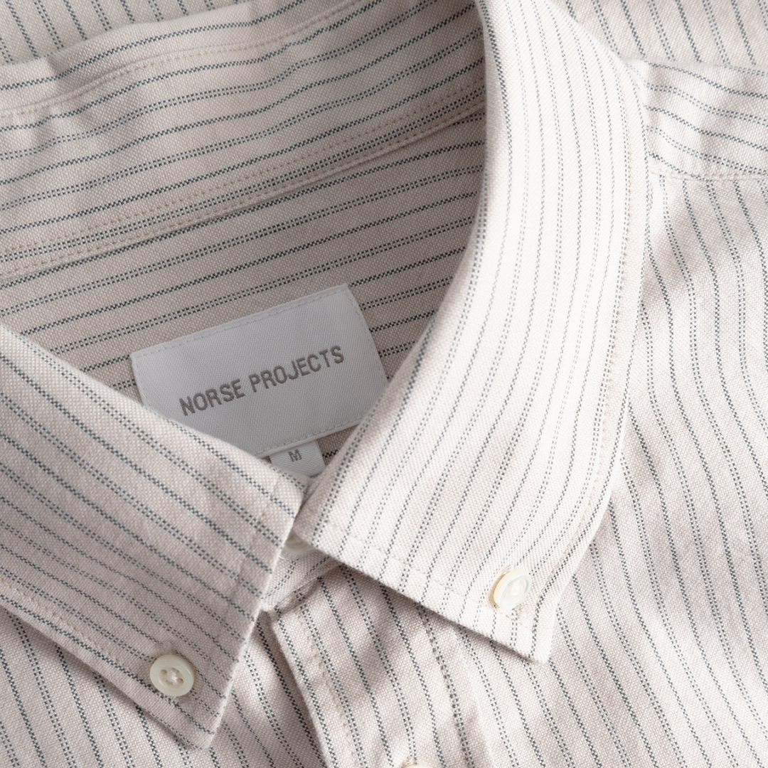 Chemise Oxford standard Norse Projects vert poussière foncée