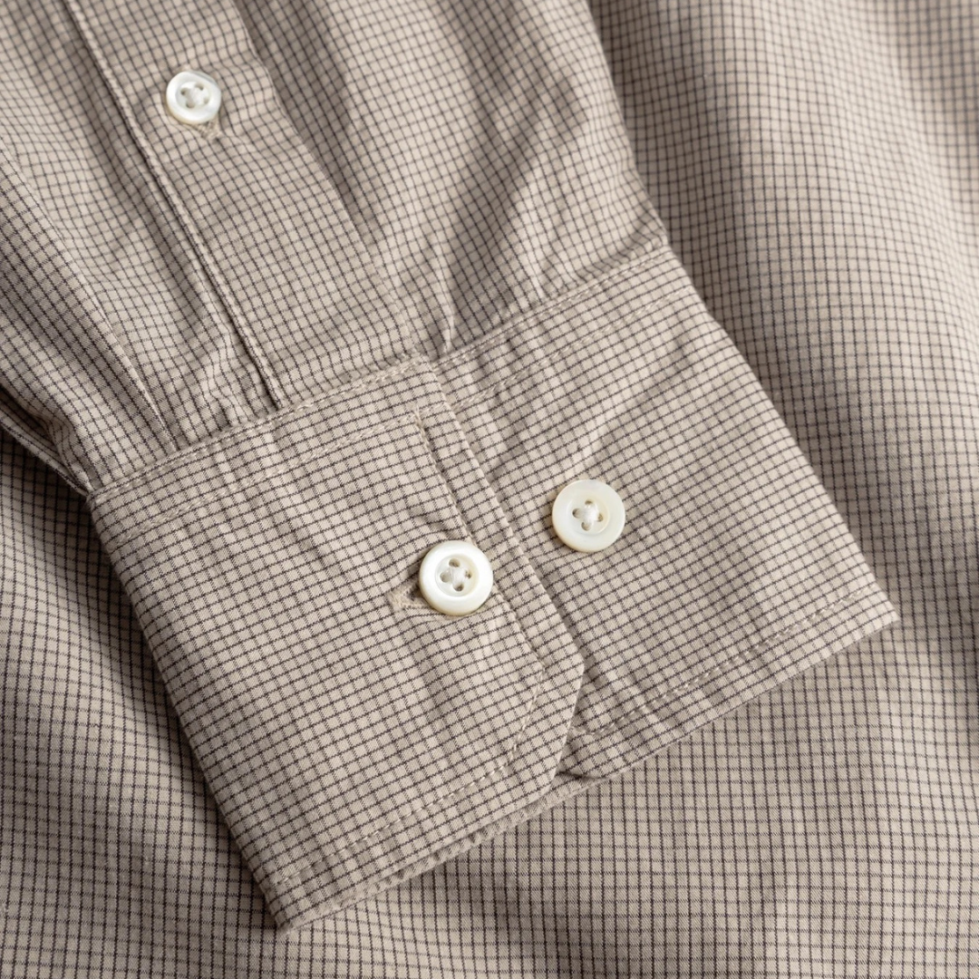 Chemise Micro Carreaux Kongshoved Norse Projects coloris avoine