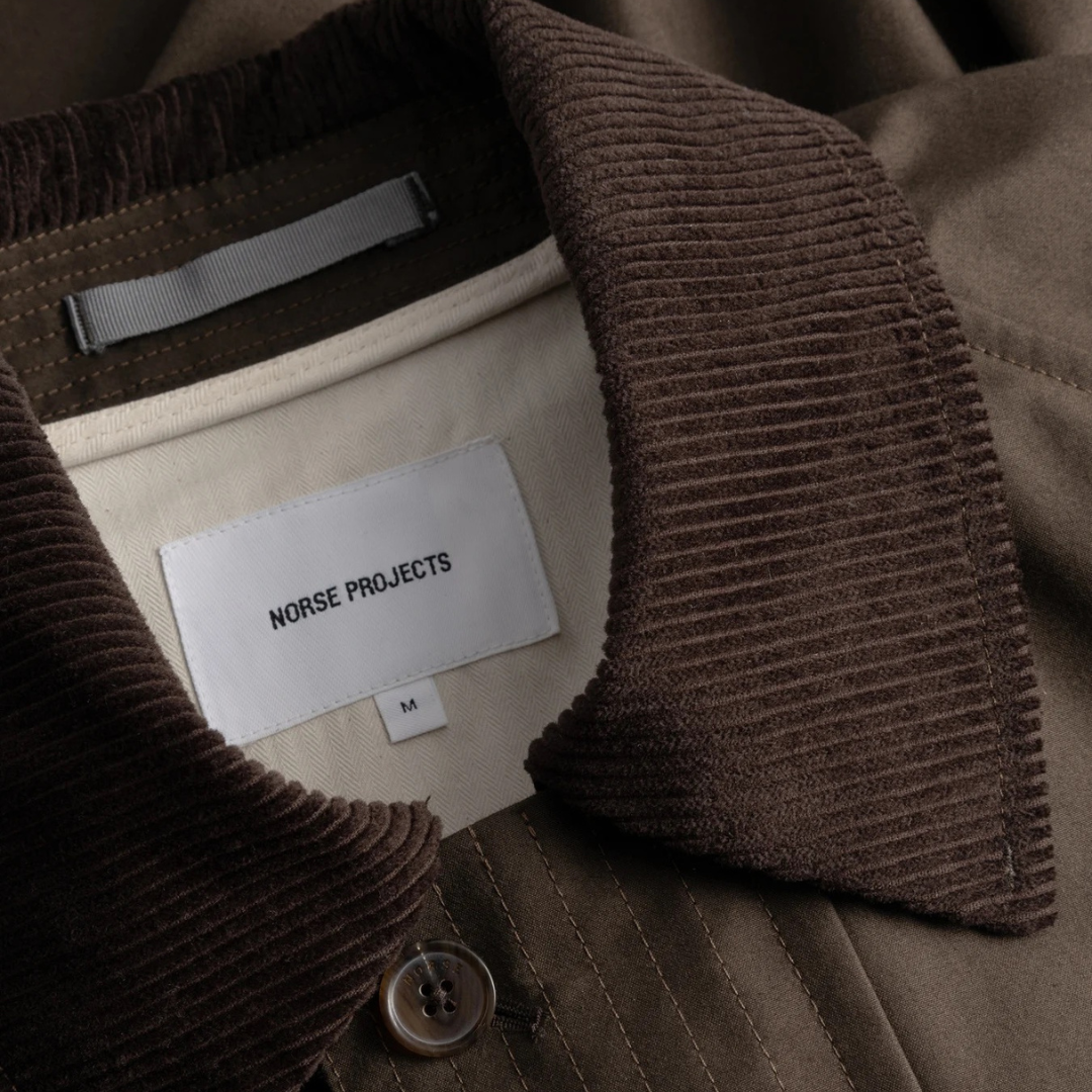 Norse Projects Holmen Wax Jacket in Delicioso Brown