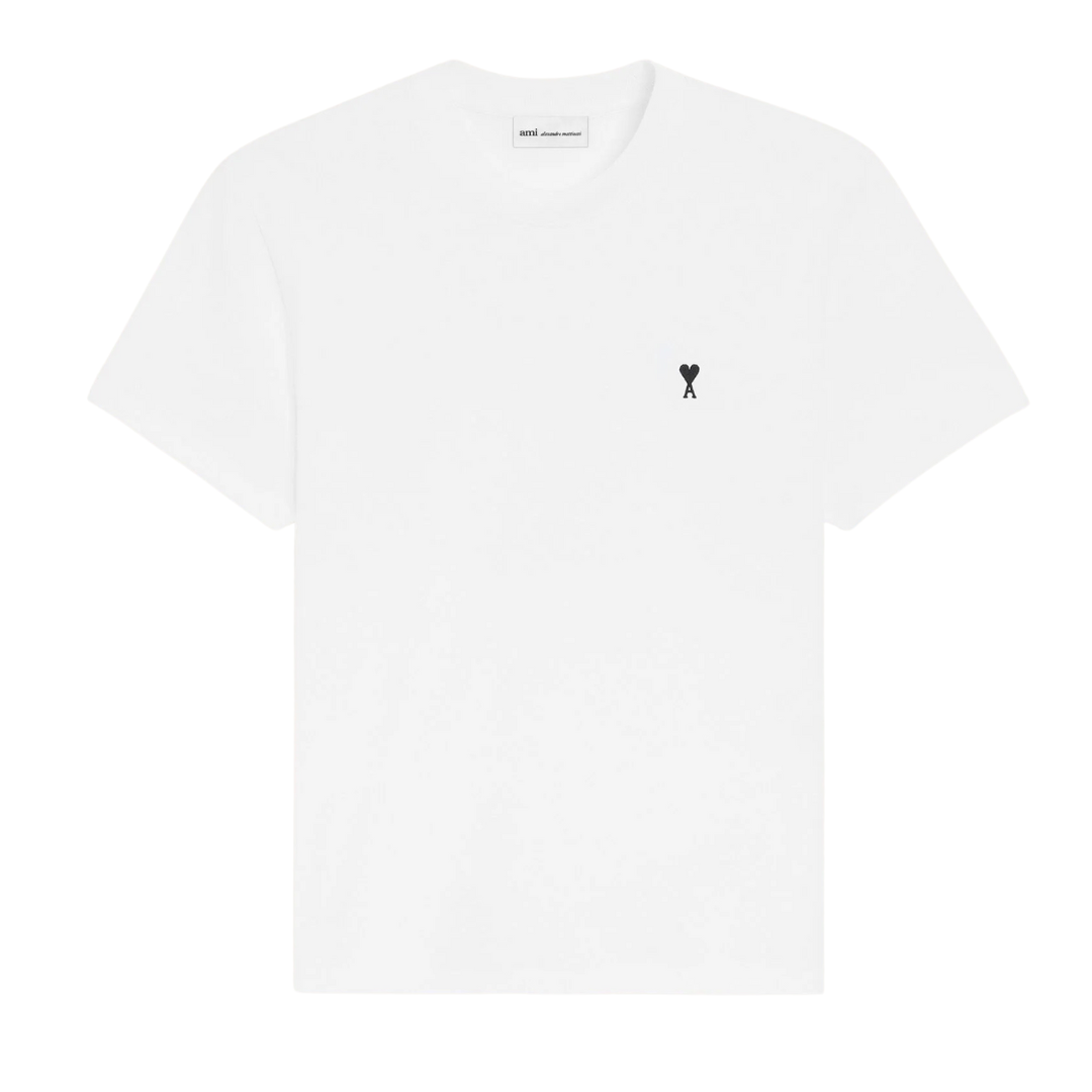 AMI Paris Contrast ADC T-Shirt in White