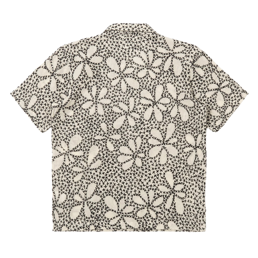 Universal Works Road Shirt in Ecru/Black