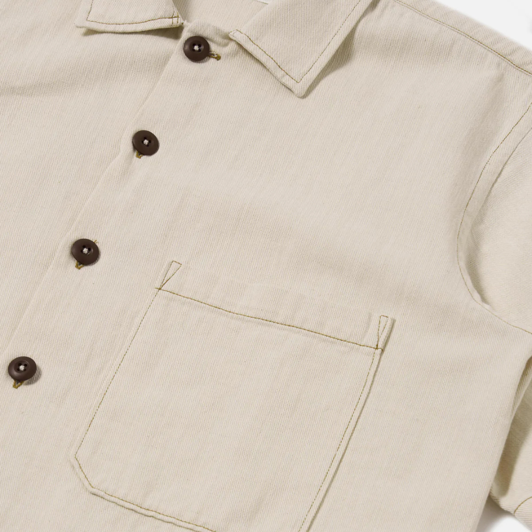 Universal Works Fatigue Shirt in Ecru