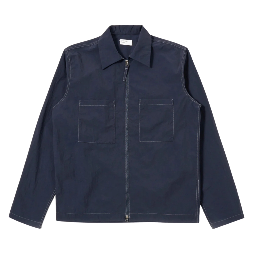 Universal Works Zip Too Shirt in Navy