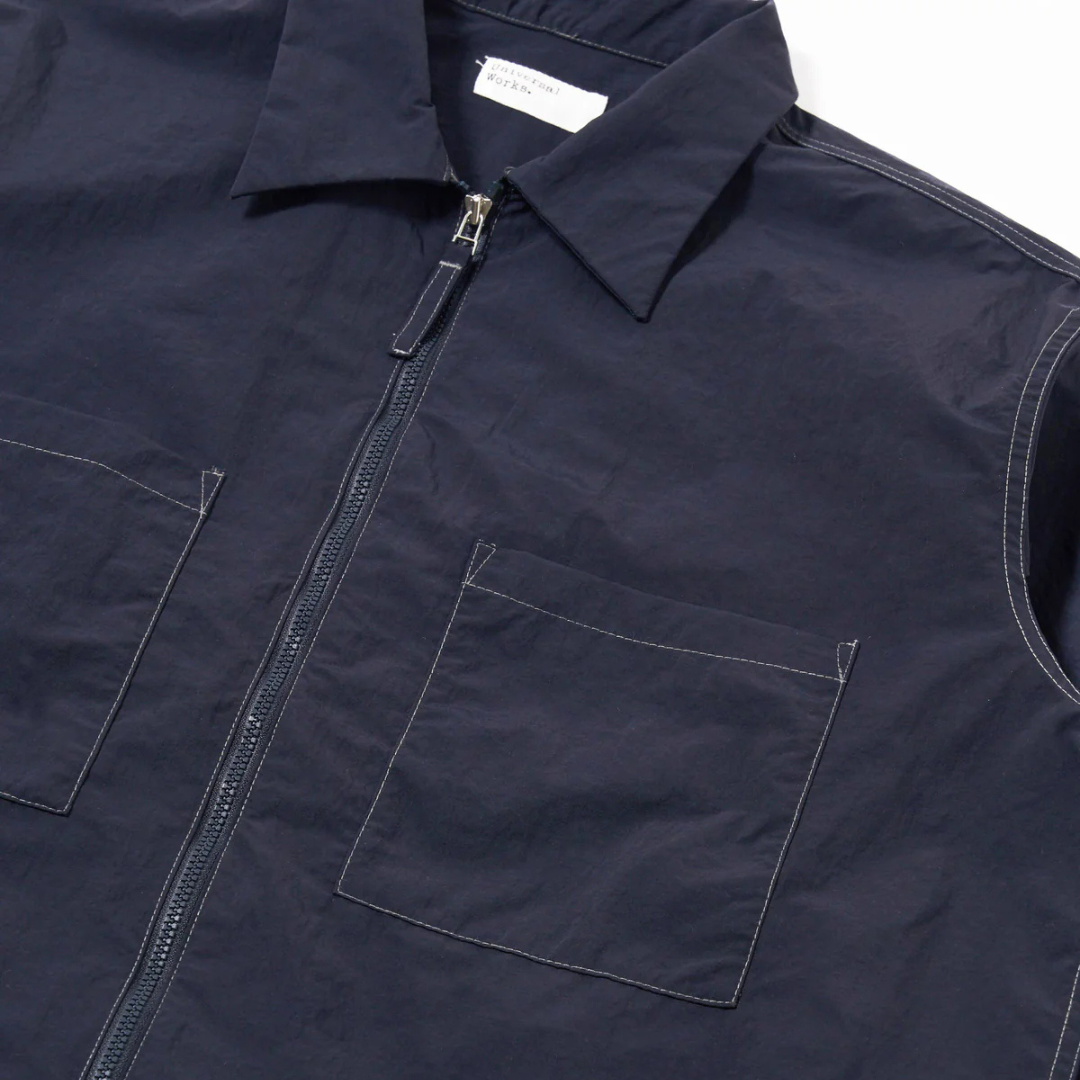 Universal Works Zip Too Shirt in Navy