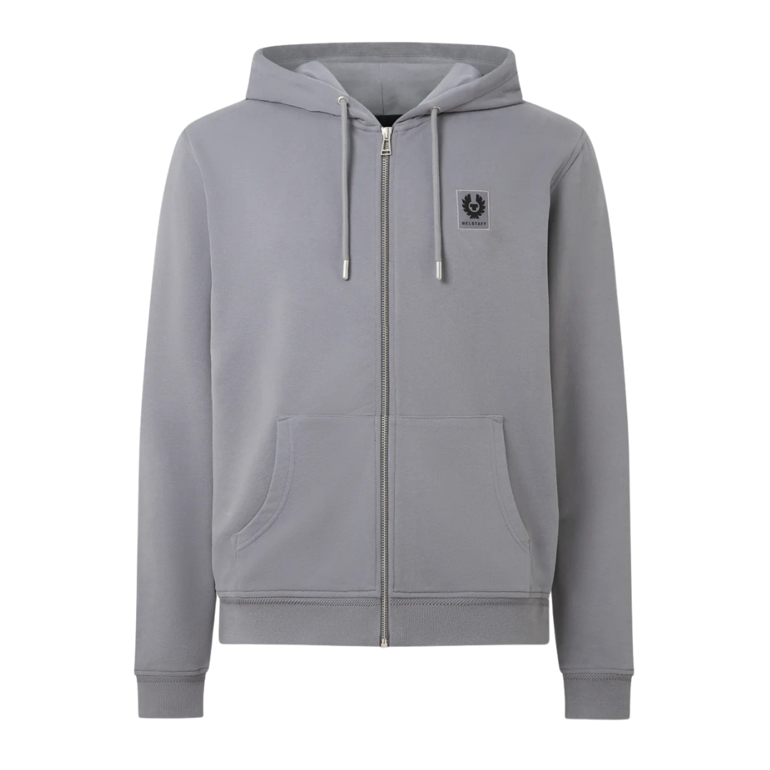 Sweat à capuche zippé Belstaff en indigo délavé