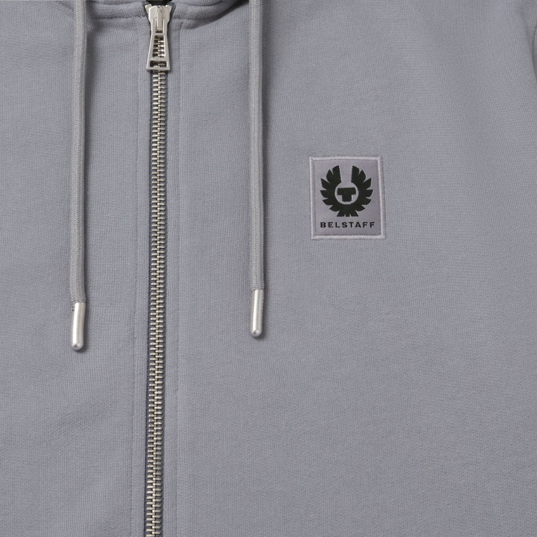 Sweat à capuche zippé Belstaff en indigo délavé