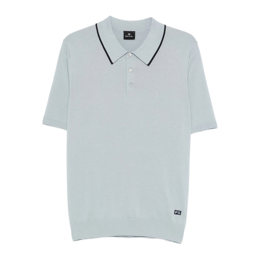 Paul Smith Knitted Polo in Light Blue