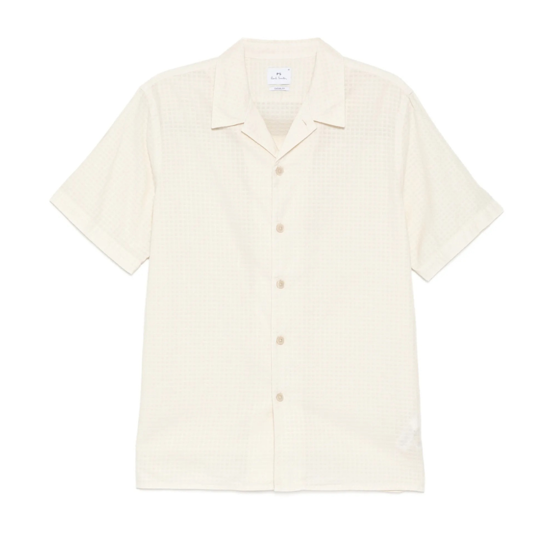 Chemise texturée coupe décontractée Paul Smith en ivoire
