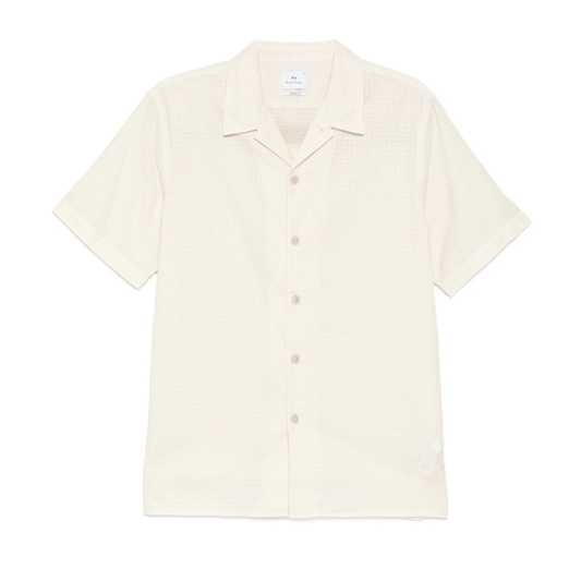 Paul Smith Casual Fit Textured Shirt in Ivory