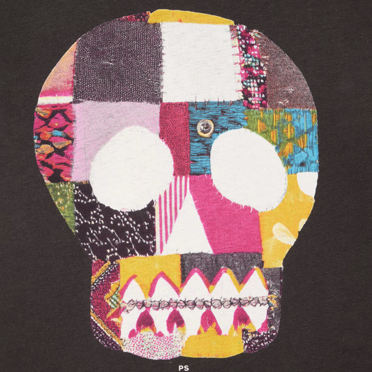 Paul Smith Fabric Skull T-Shirt in Slate Grey