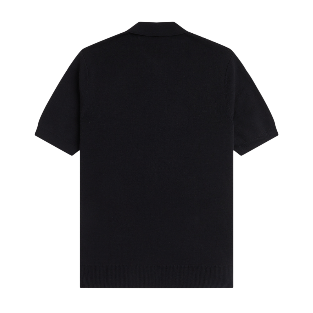 Polo en maille Fred Perry à détails contrastés noir