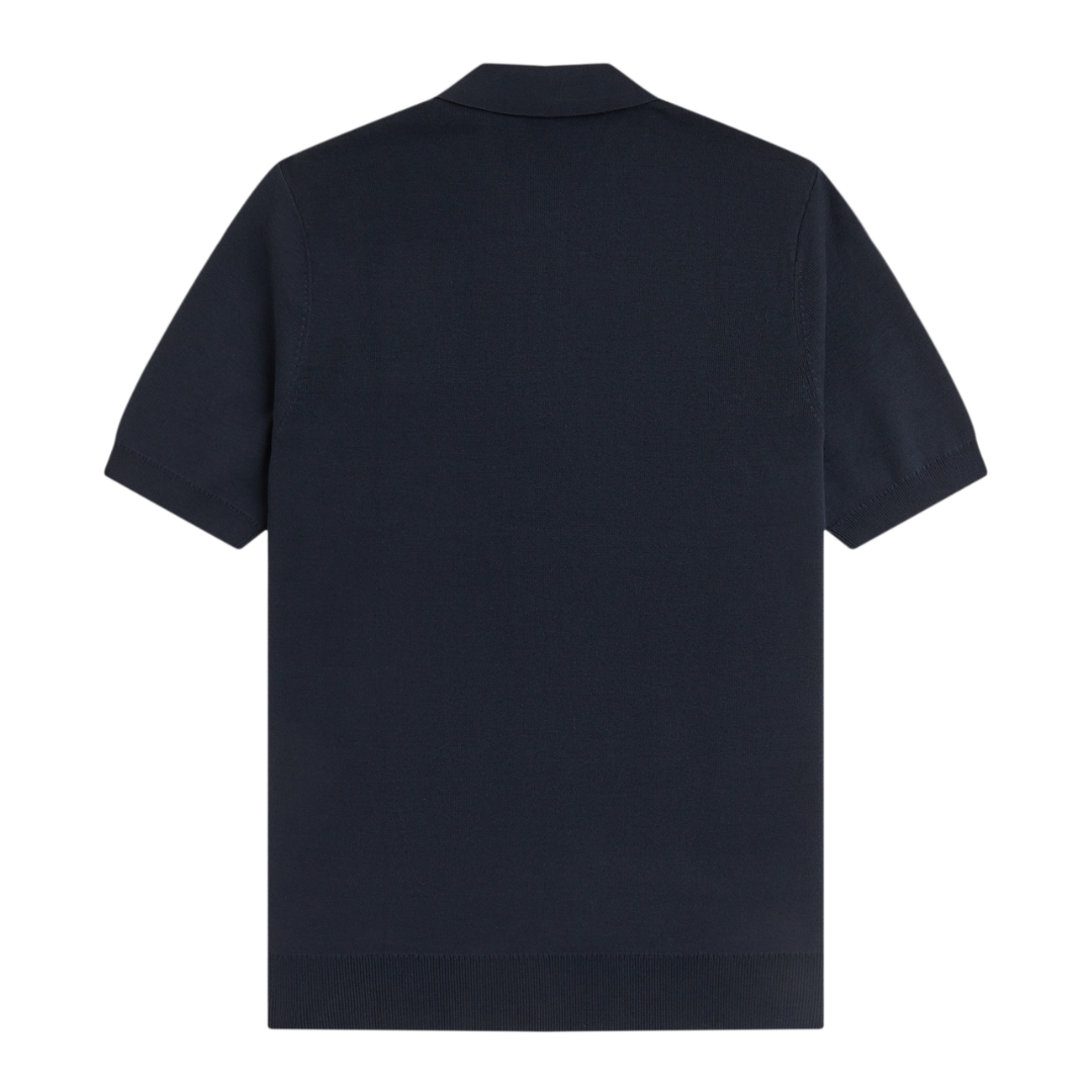 Polo en maille Fred Perry à détails empiècements Marine