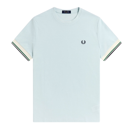 Fred Perry Twin Tipped Cuff T-Shirt in Light Ice