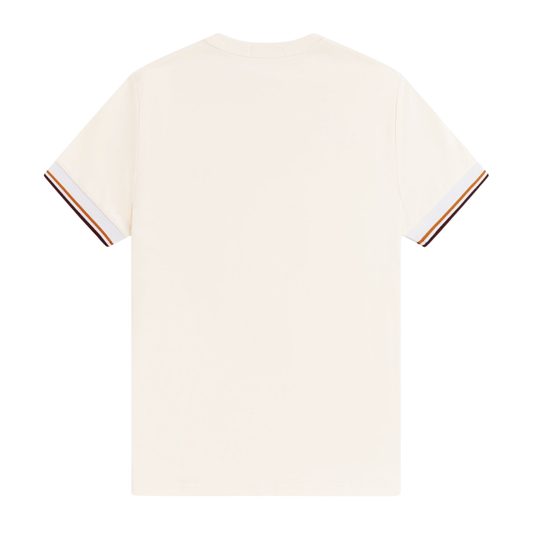 Fred Perry Twin Tipped Cuff T-Shirt in Ecru