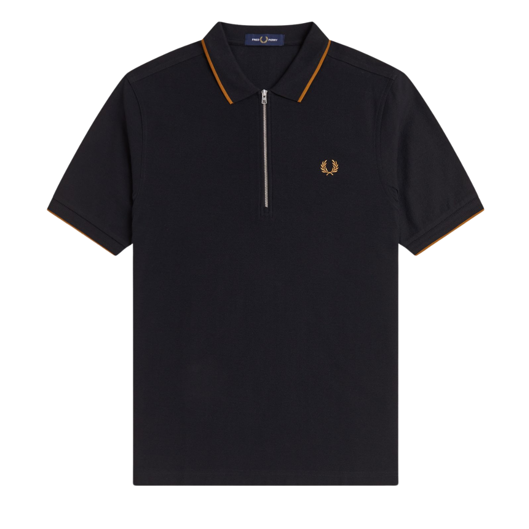 Polo Fred Perry en crêpe de piqué noir
