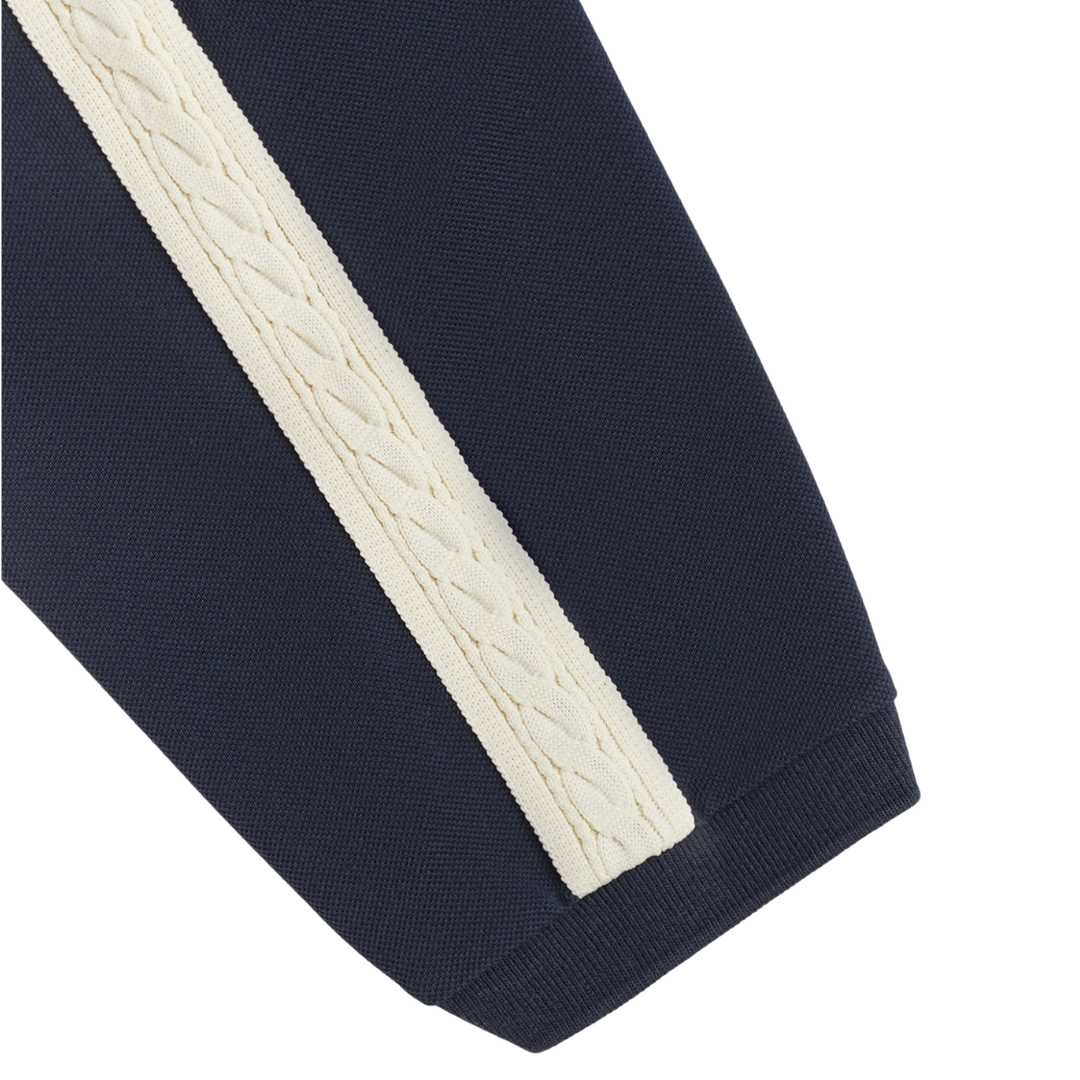 Fred Perry Cable Taped T-Shirt in Navy