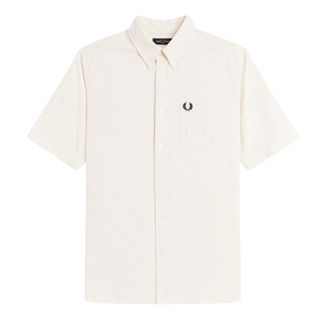 Chemise Oxford Fred Perry en Écru/Noir
