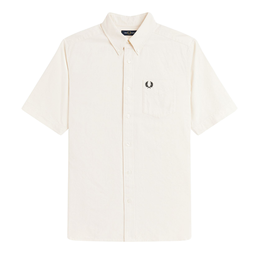Fred Perry Oxford Shirt in Ecru/Black