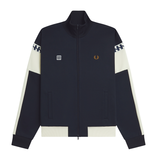 Fred Perry X MEYBA Cut and Sew Track Jacket in Navy