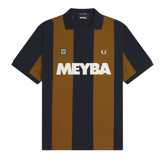 Fred Perry X MEYBA Cut and Sew Polo Shirt in Navy