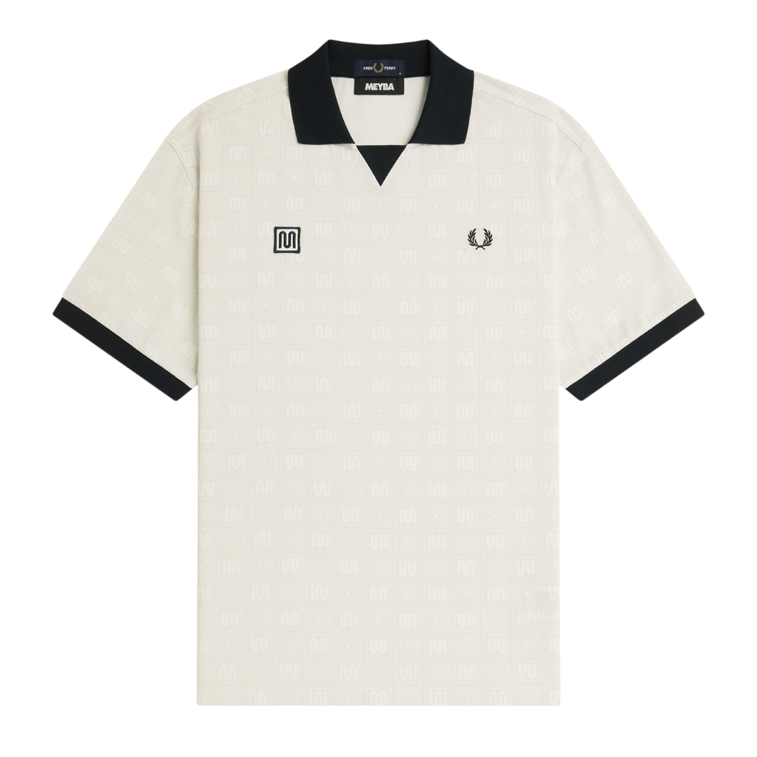 Fred Perry X MEYBA Printed Polo Shirt in Ecru