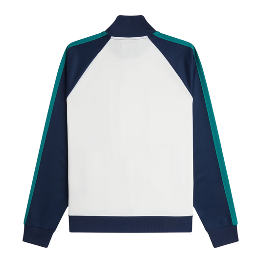 Fred Perry Contrast Sleeve Track Jacket in Snow White