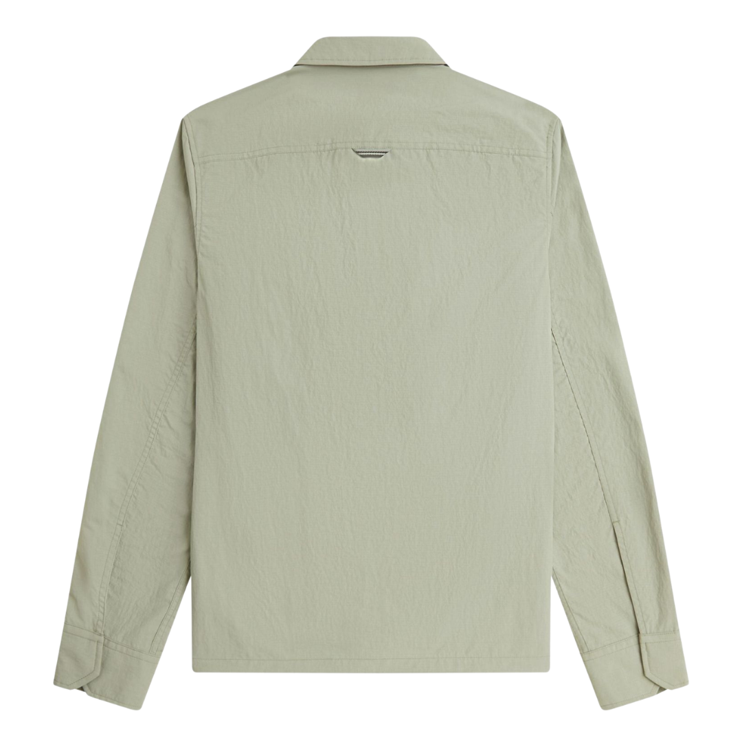 Surchemise Fred Perry Ripstop à poche couleur Seagrass